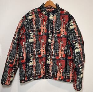 Hawke & Co Pro Performance Puffer Coat Men’s Size XL Red White Blue Bandana